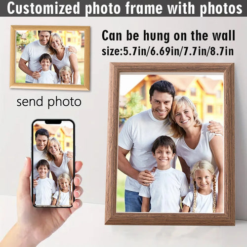 Personalized wooden photo frames, custom photo frame ornaments, simple holiday gifts indoors, commemorate precious memories - vue 2 sur 15