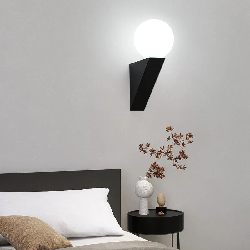applique murale moderne en verre pour intérieur avec éclairage led
