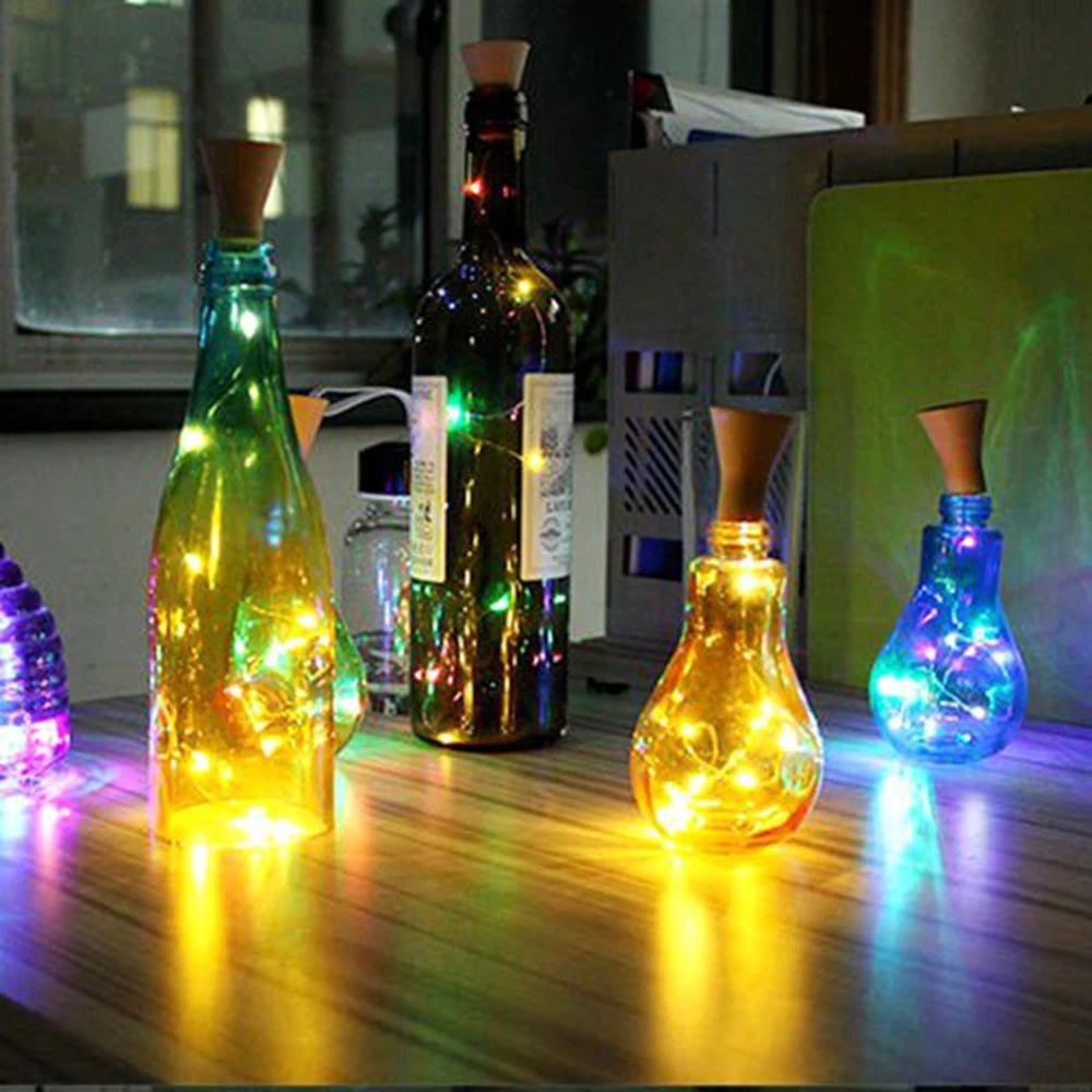 lot de 10 guirlandes lumineuses en liège pour décoration et bricolage - vue 3 sur 9