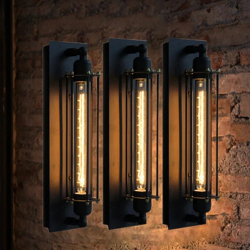 applique murale style industriel rétro led pour décoration intérieure - vue 8 sur 7