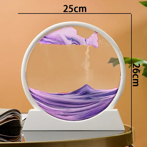 sablier en verre 3d paysage de sable en mouvement décoration artistique - vue 37 sur 54