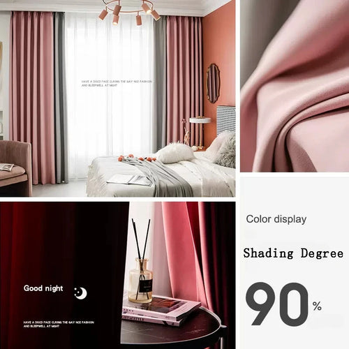 Rideau occultant moderne plissé pour chambre salon
