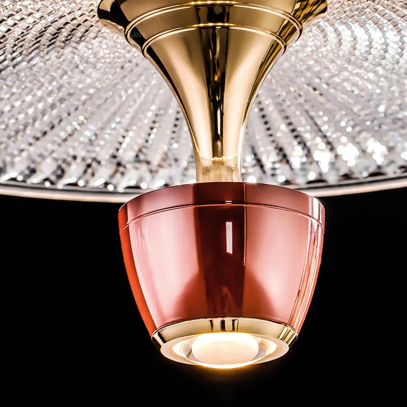 suspension led rond acrylique avec cordon réglable - vue 7 sur 9