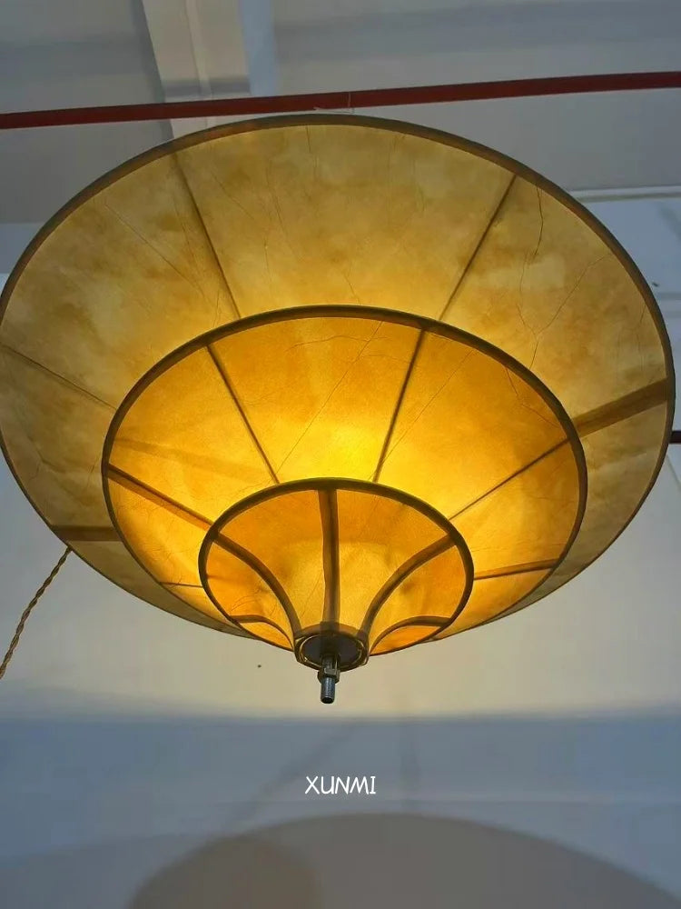 lustre parapluie thaïlandais style wabi-sabi pour intérieur moderne - vue 6 sur 8