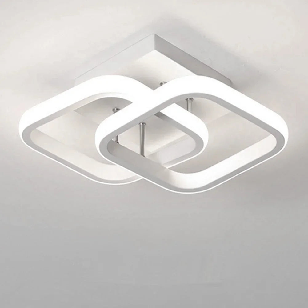 Plafonnier en métal lustre moderne haute luminosité porche lampe d'entrée lampe de plafond à économie d'énergie pour salon chambre - vue 17 sur 24