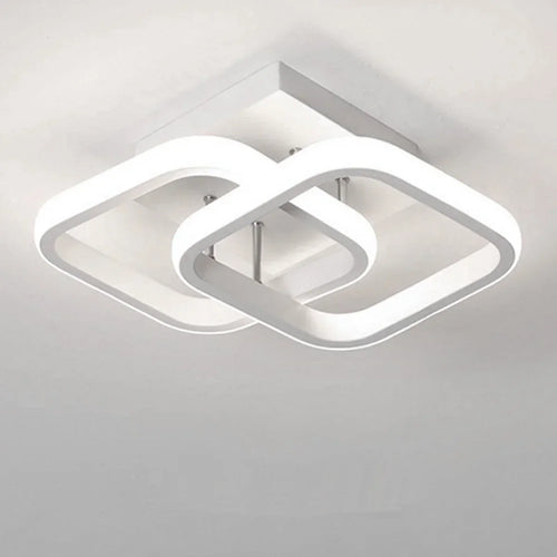 Plafonnier en métal lustre moderne haute luminosité porche lampe d'entrée lampe de plafond à économie d'énergie pour salon chambre - vue 18 sur 24