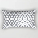 housse de coussin rectangulaire géométrique gris décoratif pour intérieur