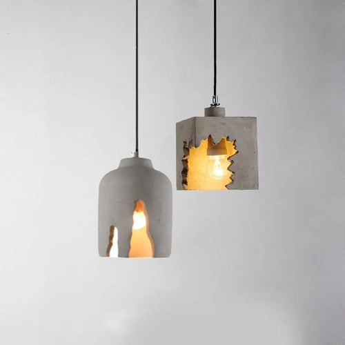suspension rétro style loft lampe led en ciment pour restaurant et bar - vue 3 sur 8