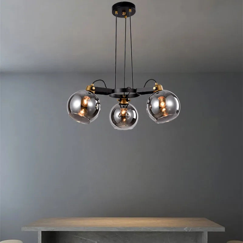 lustre nordique simple et luxueux pour éclairage intérieur - vue 7 sur 8