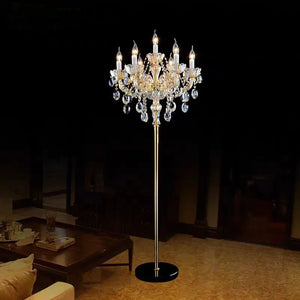 modern crystal floor lamp for elegant interior decoration