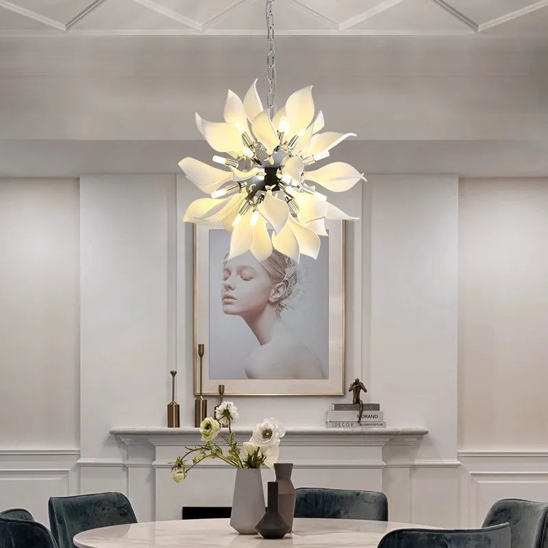 lustre moderne led nordique simple brillant pour hôtel villa - vue 5 sur 10