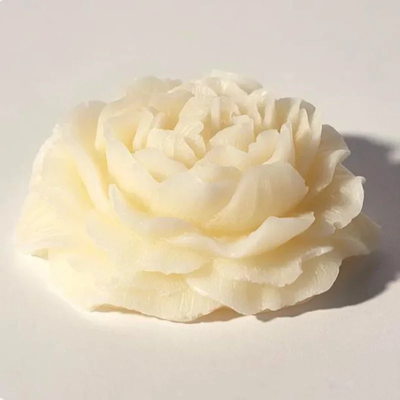 bougie parfumée fleur de pivoine en cire de soja décorative - vue 8 sur 10