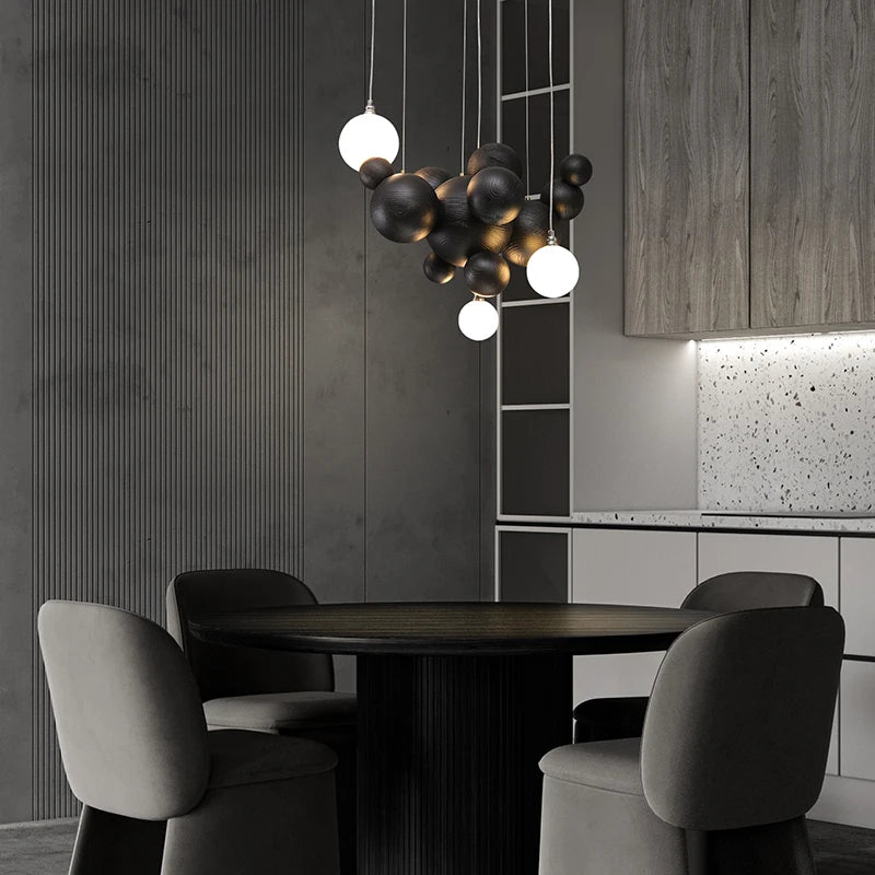 lustre minimaliste créatif pour salon de thé moderne - vue 4 sur 9
