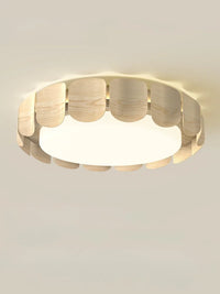 plafonnier moderne wabi-sabi en bois pour intérieur design