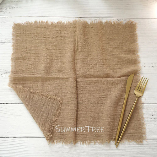 Serviette de table lot 12 gaze coton vintage
