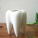 porte-brosse à dents en céramique en forme de dent créative et décorative