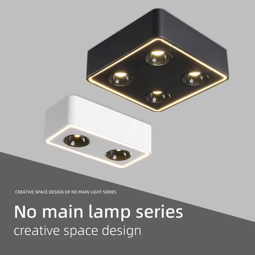 plafonnier led carré anti-éblouissement surface montée audacieuse