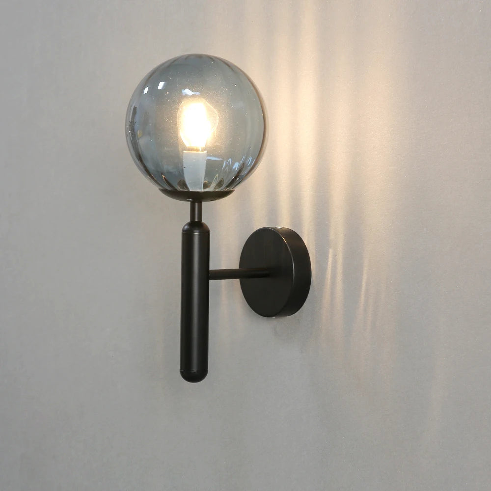 Applique nordique chambre moderne à côté de boule de verre applique murale LED luminaire applique éclairage salle de bain miroir escalier lumière Luminaria - vue 10 sur 14