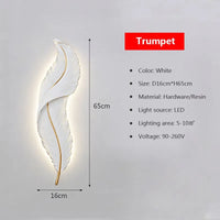 Applique murale moderne LED rose bleu Plume résine appliques murales télécommande Luminaire salon chambre décor lumière LED Lustre