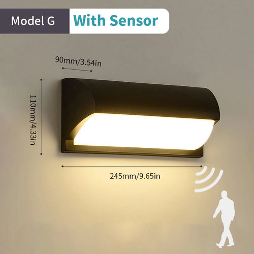 applique murale led extérieure avec détecteur de mouvement automatique - vue 18 sur 20