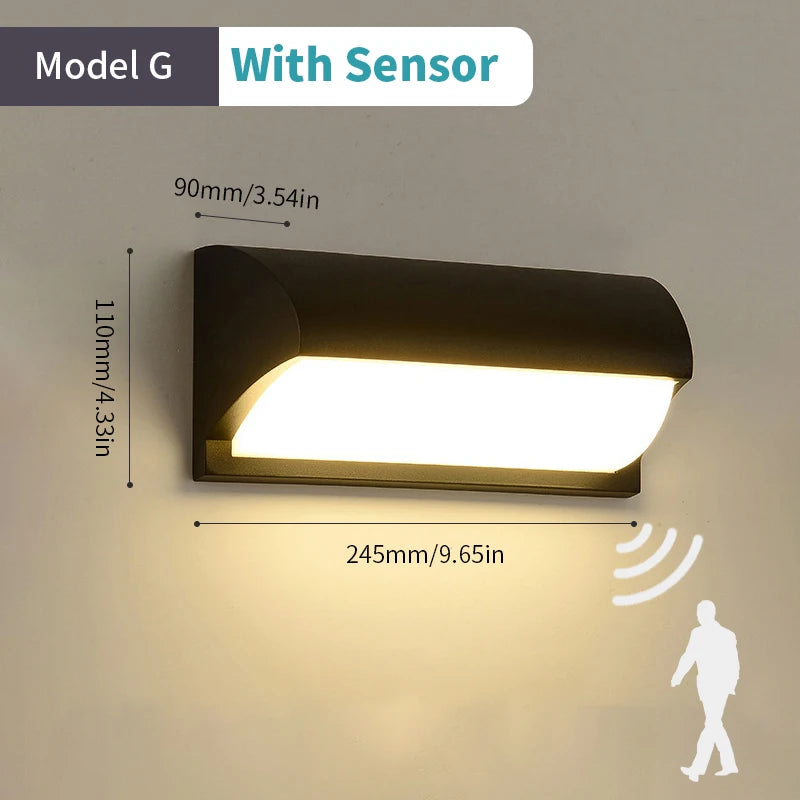 applique murale led extérieure avec détecteur de mouvement automatique - vue 17 sur 20