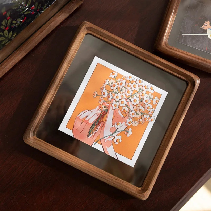 cadre photo double face en bois et verre pour décoration intérieure - vue 4 sur 6