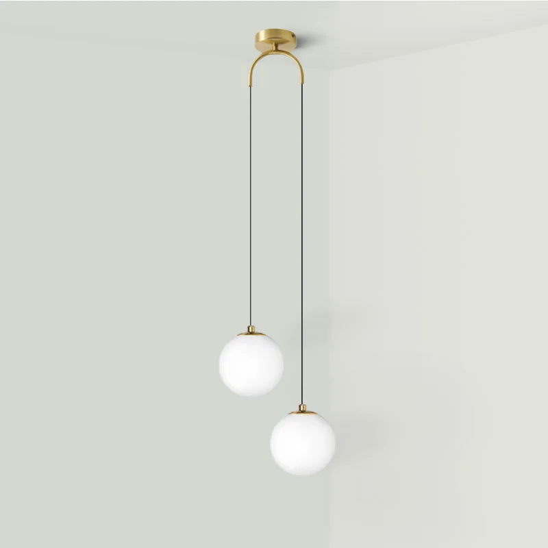 Suspension LED en verre moderne nordique pour salle à manger chambre lustre en or luminaires intérieur Restaurant Bar décor lampe suspendue