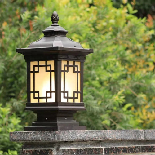 lampadaire extérieur classique éclairage led étanche pour jardin rétro