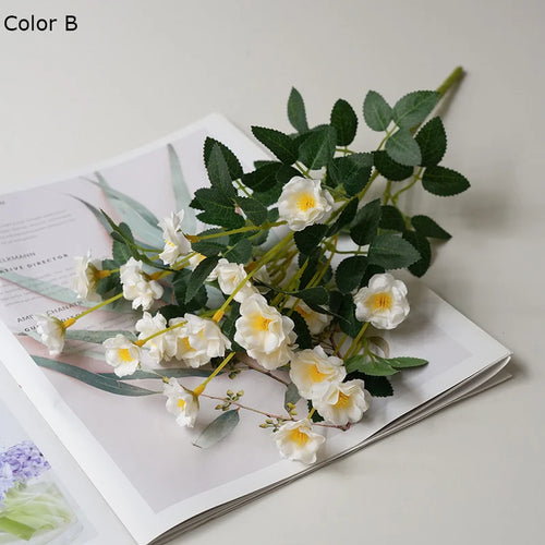 fleurs de roses artificielles en soie pour mariage et décoration - vue 12 sur 13