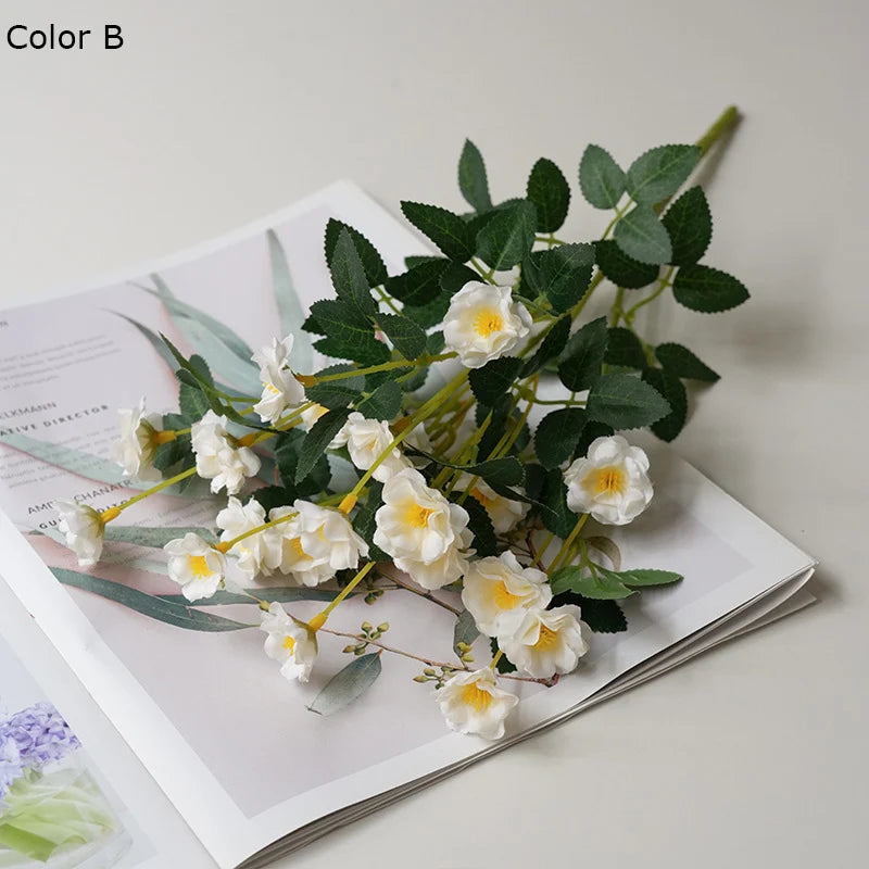 fleurs de roses artificielles en soie pour mariage et décoration - vue 11 sur 13