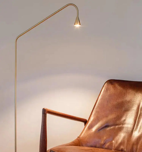 Minimalist gold wall light for reading and decoration