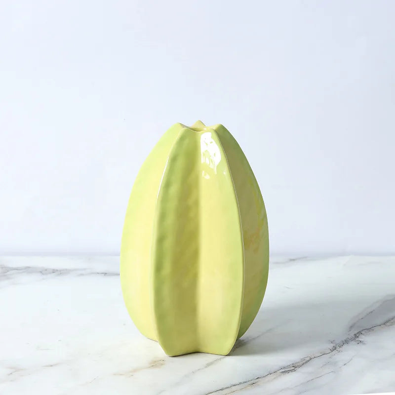vase à fruits en céramique pour décoration avec fleurs sèches - vue 8 sur 8