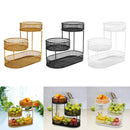 Countertop Fruit Basket Metal Wire Storage Basket, Counter Serving Tray Space Saver Serving Stand Vegetables Storage Rack