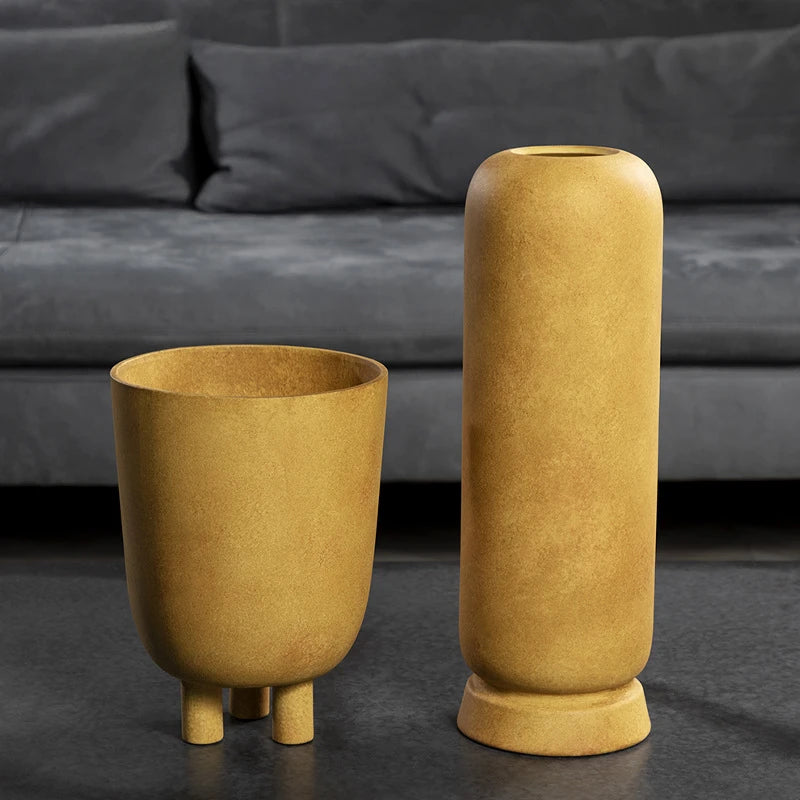 vase géométrique en céramique pour décoration florale artisanale - vue 3 sur 12