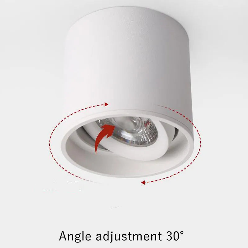 downlights led montés en surface réglables spots nordiques à intensité variable - vue 5 sur 5