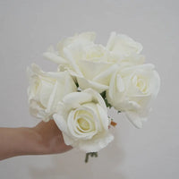 Realistic artificial rose bouquets for versatile decorations