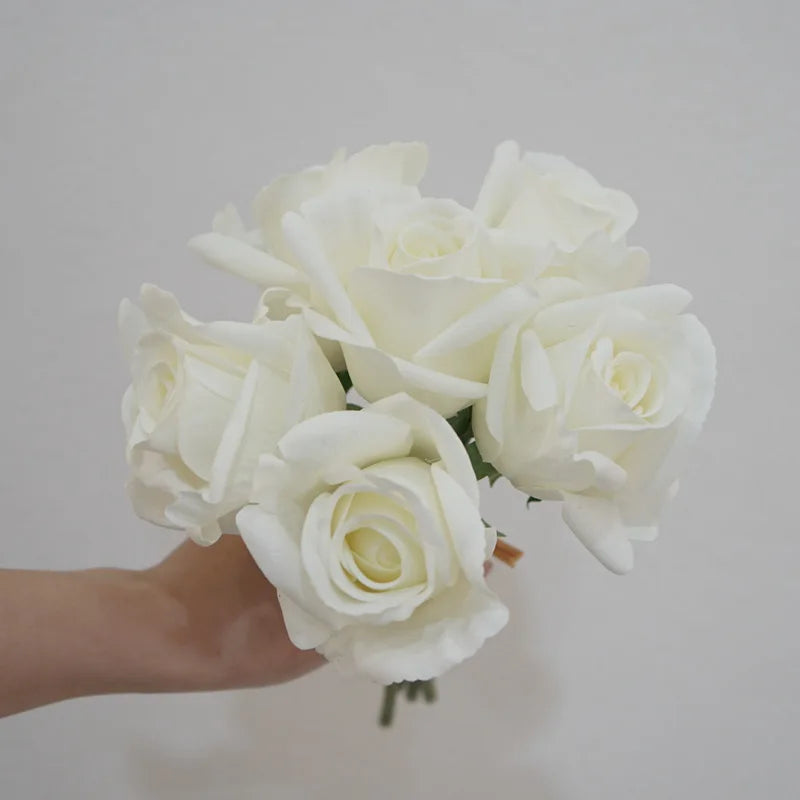 Realistic artificial rose bouquets for versatile decorations
