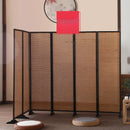 Chinese style bamboo screen partition wall, folding movable baffle in living room, blocking modern minimalist office