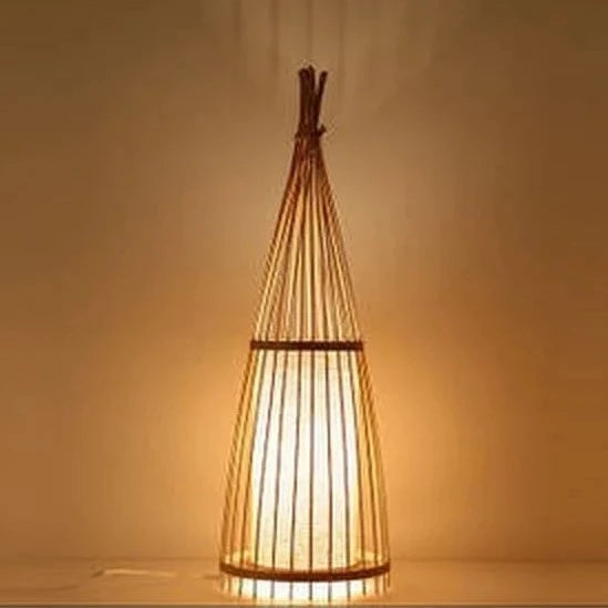 Lampadaire en bambou de style chinois