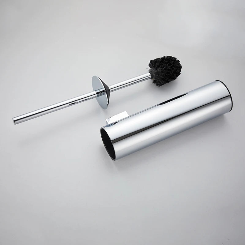 porte-brosse mural en acier inoxydable pour salle de bain