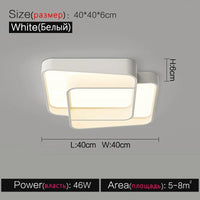 Ceiling Lamps Living Room Main Lamp Rectangular Nordic Ceiling Lamp Modern Simple Atmosphere Bedroom Creative Lamps Whole House