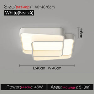 Ceiling Lamps Living Room Main Lamp Rectangular Nordic Ceiling Lamp Modern Simple Atmosphere Bedroom Creative Lamps Whole House