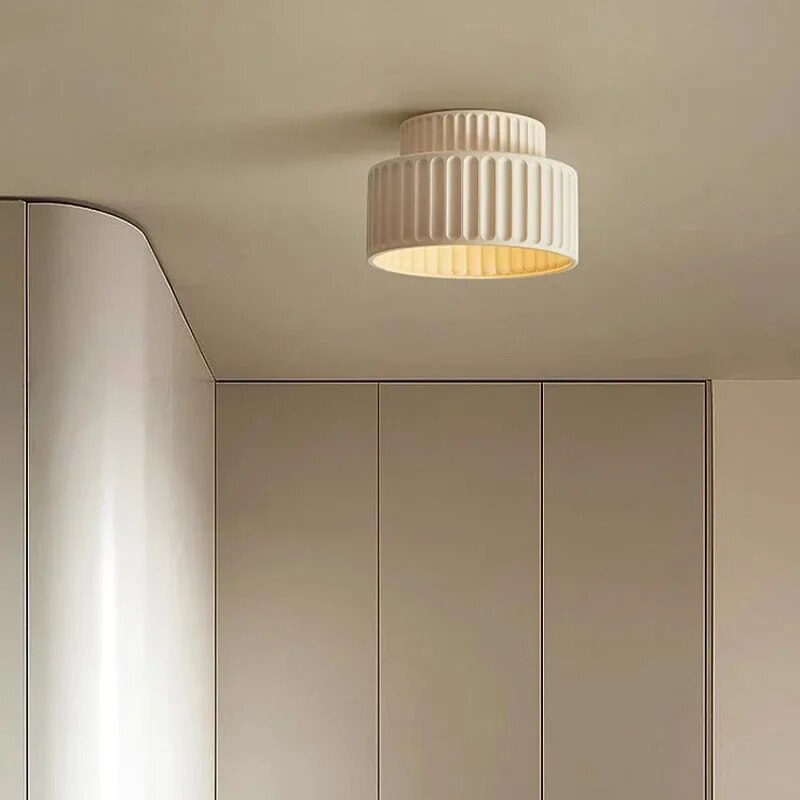 plafonnier led nordique crémeux décor maison luminaire