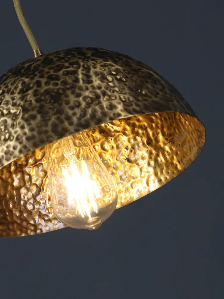 lustre décoratif chinois en cuivre pour ambiance zen - vue 6 sur 14