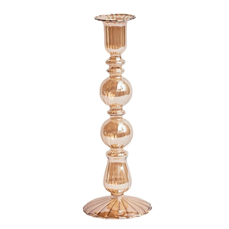 bougeoir conique en verre pour décoration festive et bureau - vue 12 sur 12