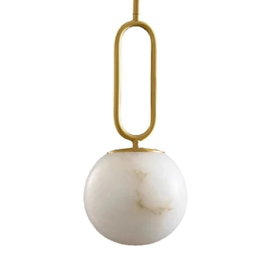 Lustre en laiton et marbre importé - vue 19 sur 19