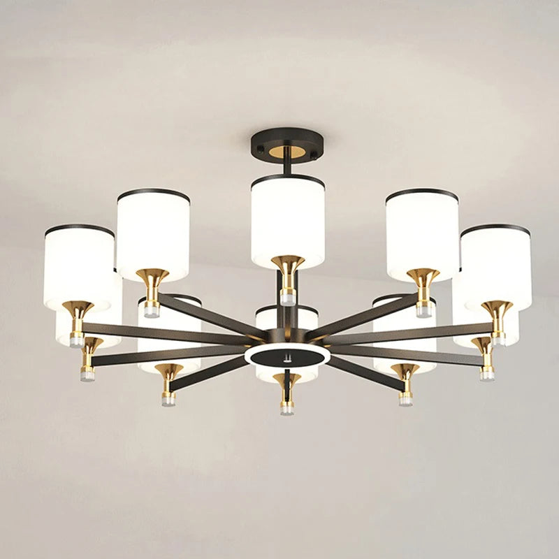 lustre nordique 15 têtes design moderne luxe pour intérieur lumineux - vue 5 sur 16
