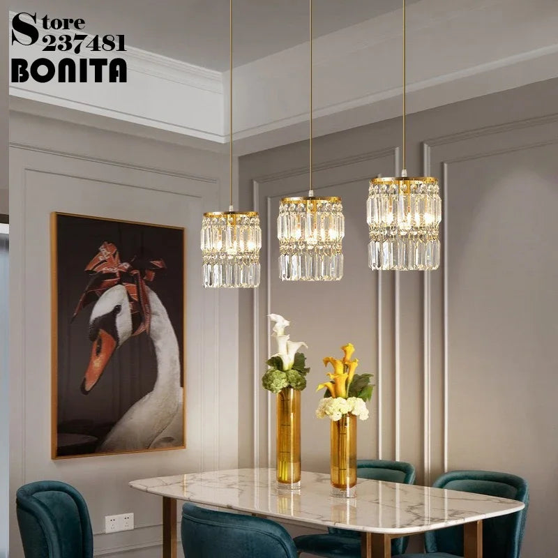 lustre en cristal moderne suspension décorative et brillante - vue 4 sur 14