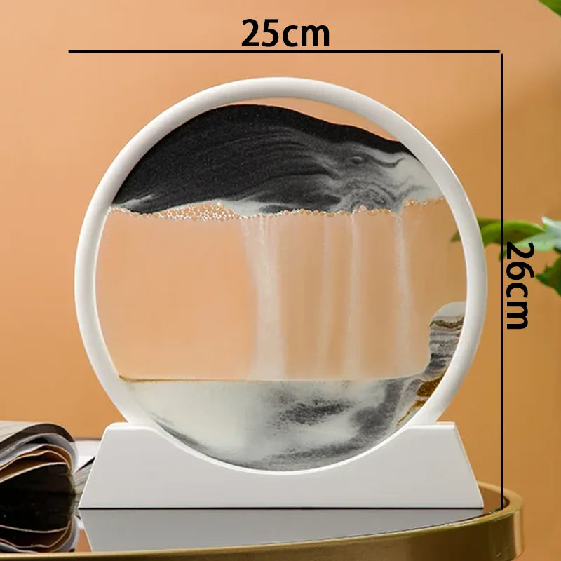 sablier en verre 3d paysage de sable en mouvement décoration artistique - vue 52 sur 54