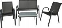 ensemble de mobilier de jardin table canapé fauteuils
